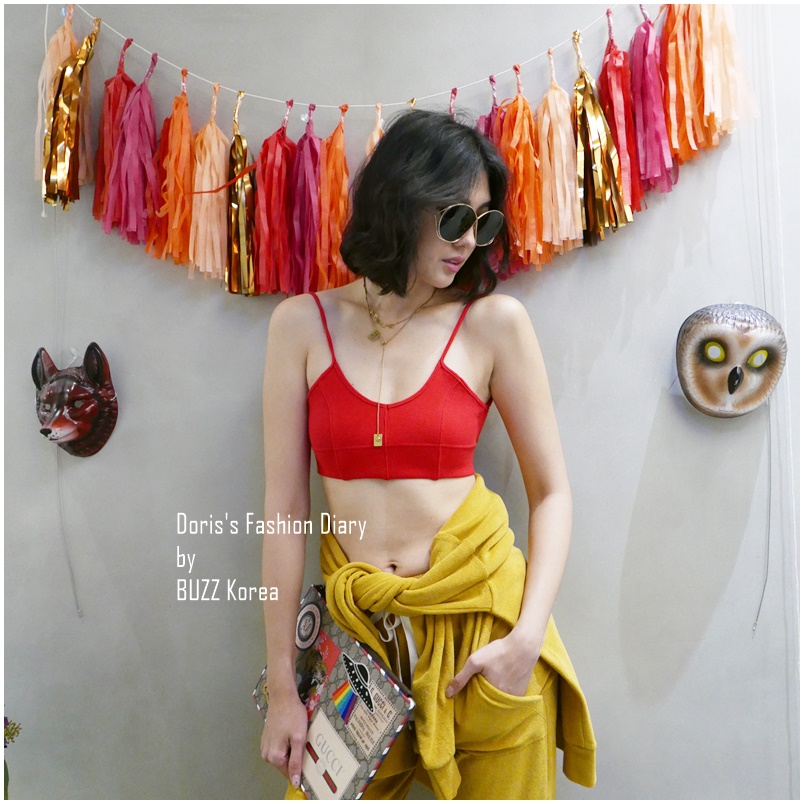 ♣ Doris’s Fashion Diary 訂製款 螺紋棉大挖背內搭小可愛 黑色/紅色/軍綠