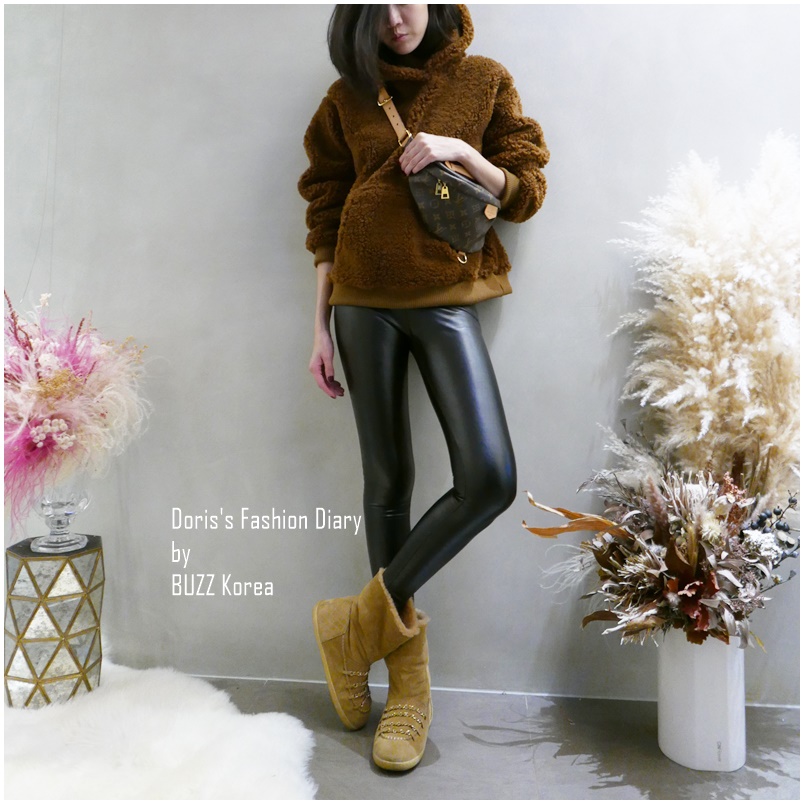♣ Doris’s Fashion Diary 訂製款 內裡刷毛仿皮leggings  
