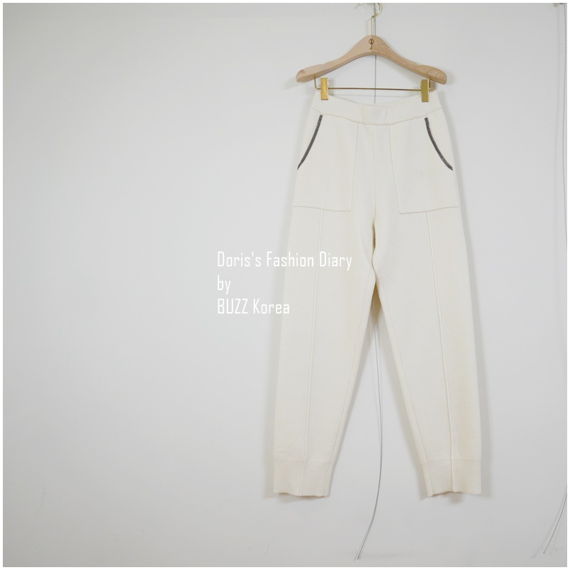 ♣  M039  Cashmere鍊條口袋設計休閒長褲 (不二價)