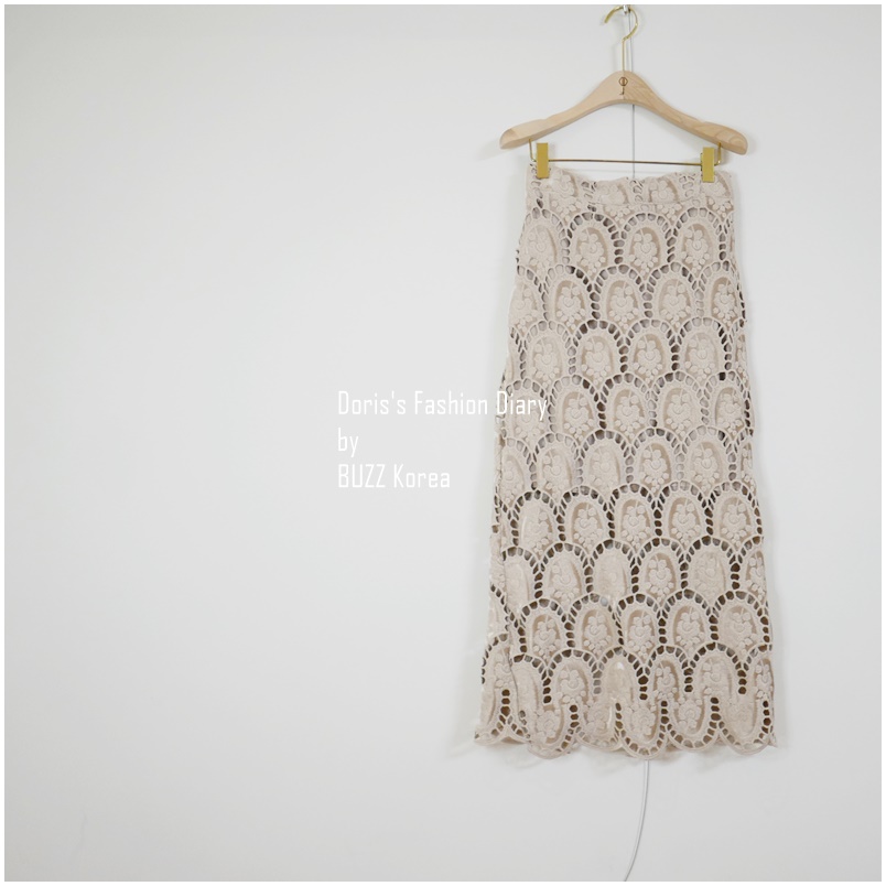 ♣  M038  巴洛克簍空蕾絲氣質窄裙    