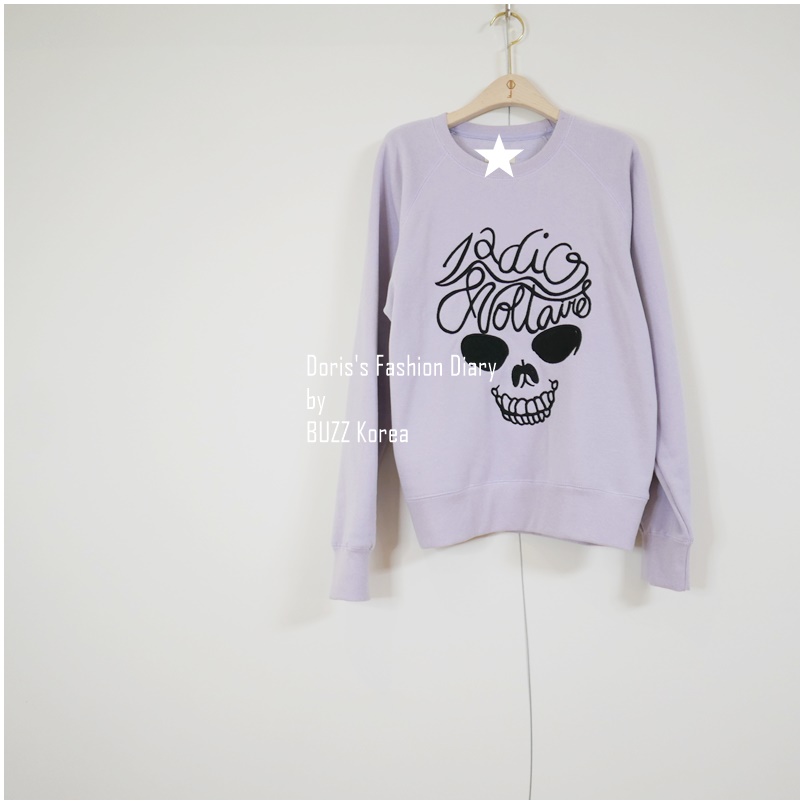 ♣  M011  粉紫骷顱刺繡衛衣