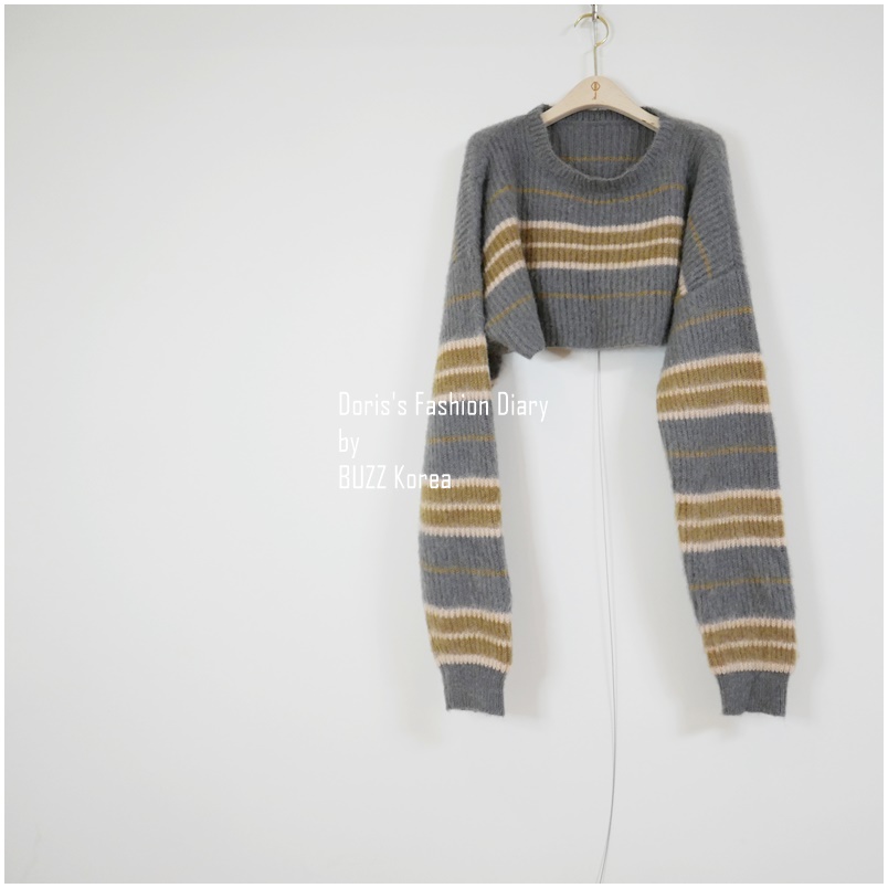 ♣  M020  羊毛短腰毛衣/造型袖套