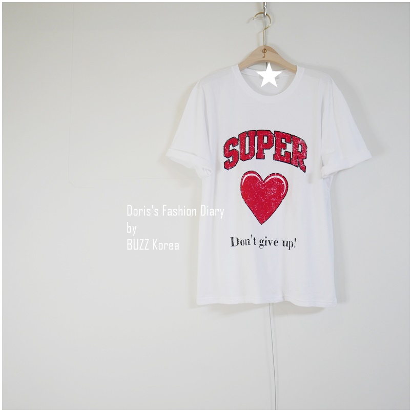 ♣  P021  SUPER紅心棉Tee  
