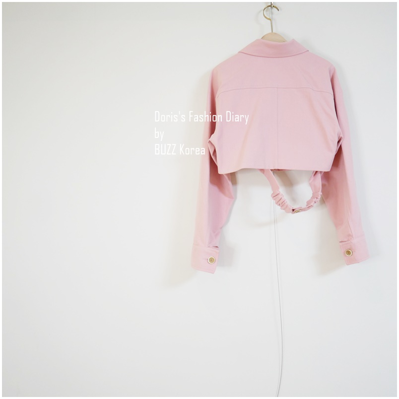 ♣  Q002  粉紅甜心短腰夾克小外套