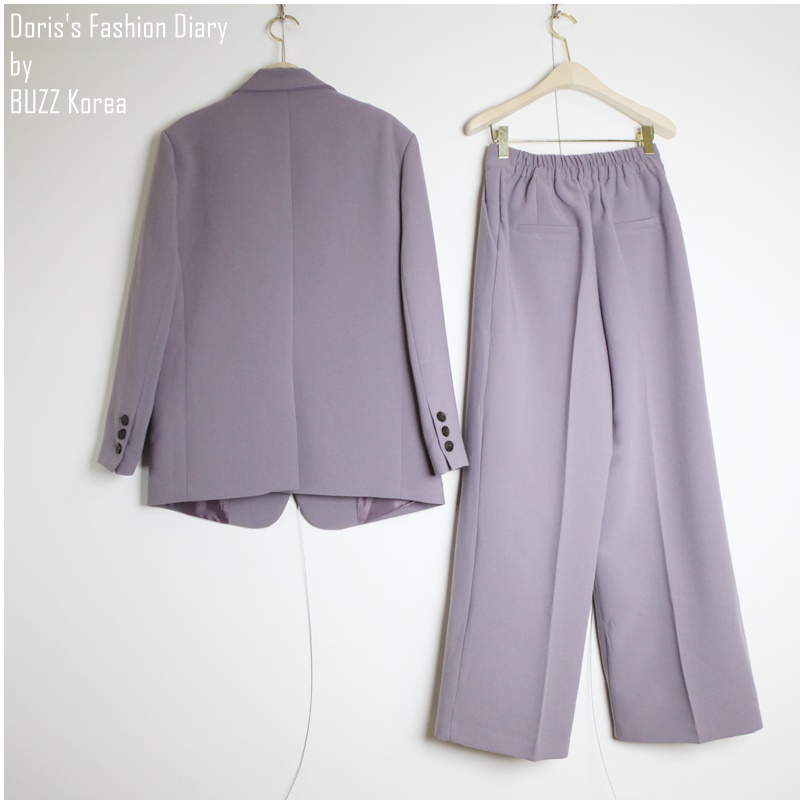 ♣ T070 莫蘭迪紫色西裝套裝 (不拆售)