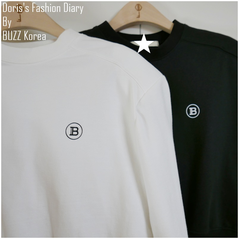 ♣ W014 小B棉質束腰衛衣 白色/黑色