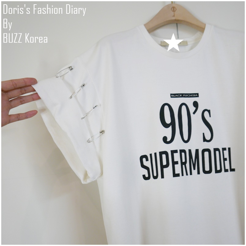 ♣ X028 90年代Suprer model別針棉Tee