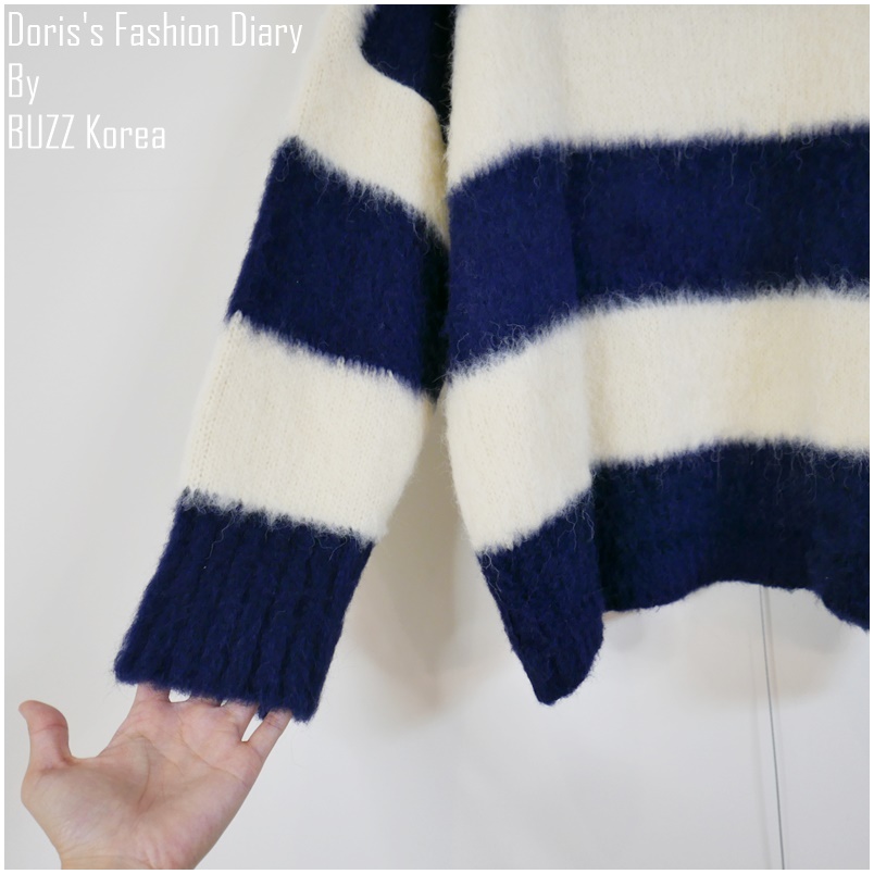 ♣ X027 模糊的寬版條文毛衣